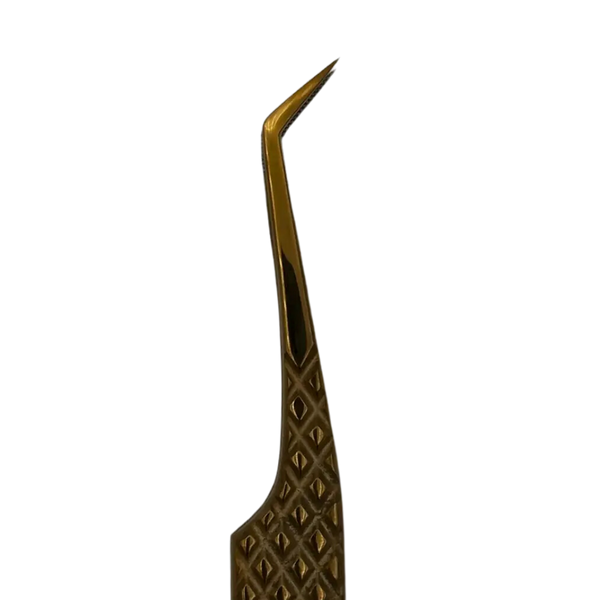 Пінцет для вій №1 Gold P-1-GOLD фото