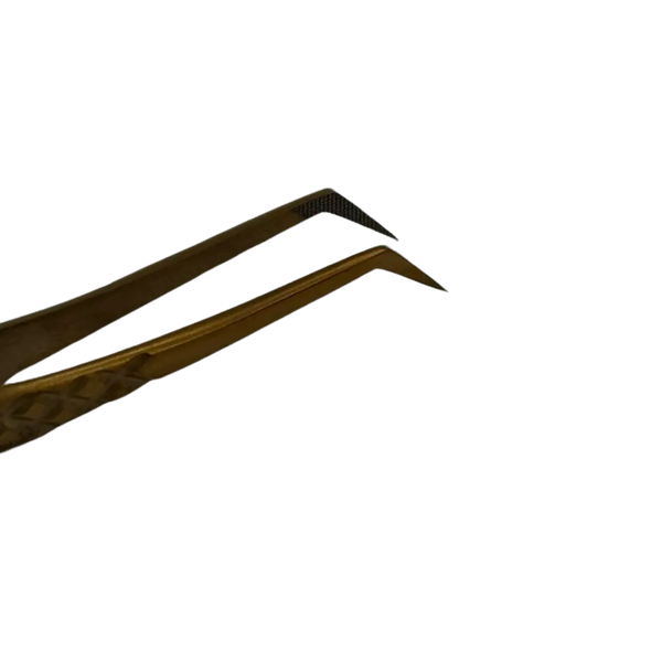 Пінцет для вій №1 Gold P-1-GOLD фото